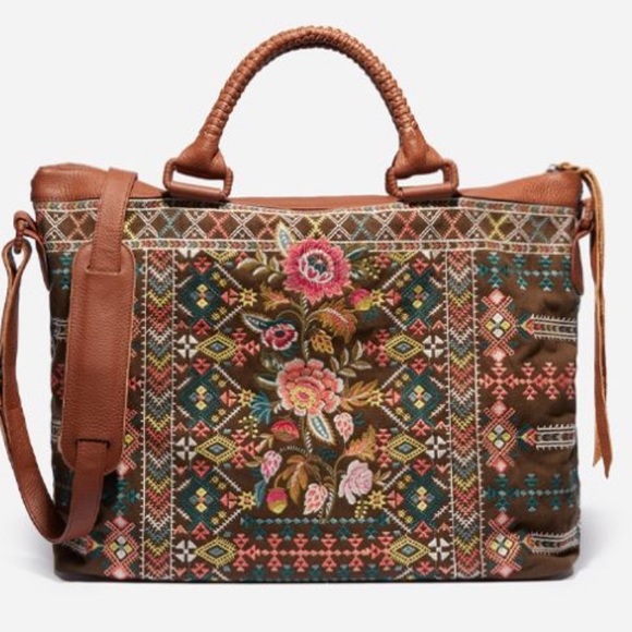 Johnny Was Handbags - Johnny Was Chandra Overnight Embroidered Tote